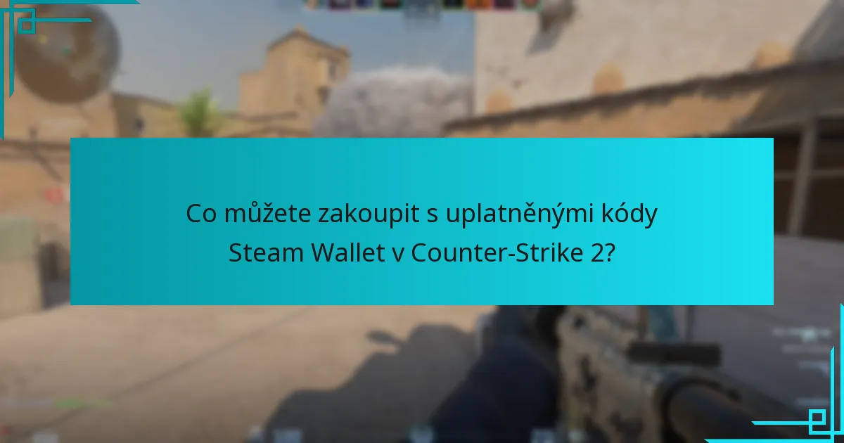 Co můžete zakoupit s uplatněnými kódy Steam Wallet v Counter-Strike 2?