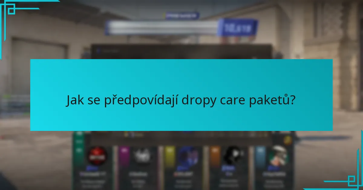 Jaké předměty se pravděpodobně objeví v budoucích care paketech?