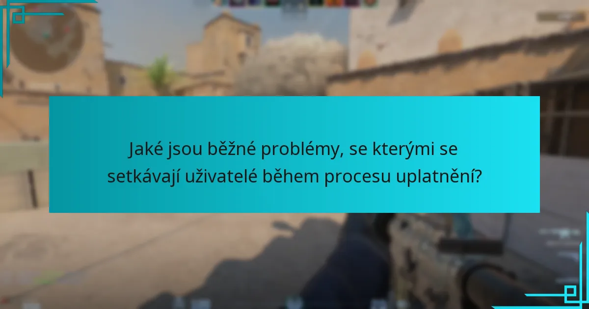 Jaké jsou běžné problémy, se kterými se setkávají uživatelé během procesu uplatnění?