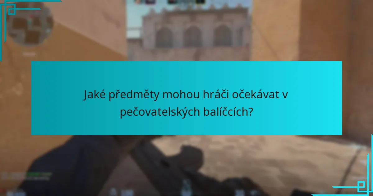Jaké předměty mohou hráči očekávat v pečovatelských balíčcích?