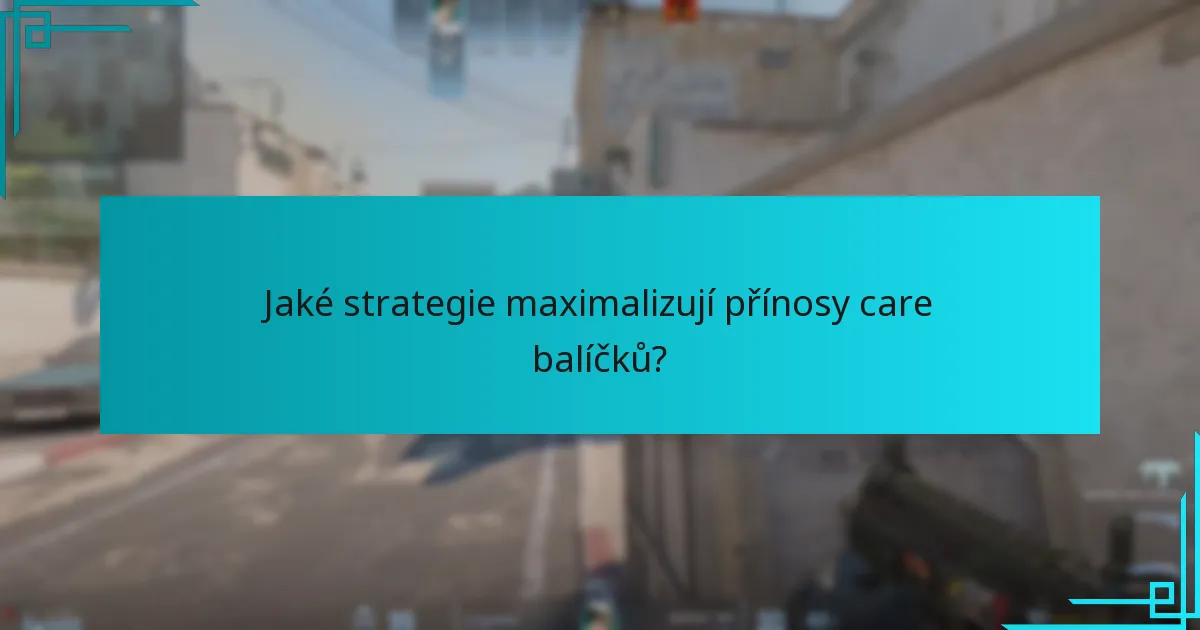 Jaké strategie maximalizují přínosy care balíčků?