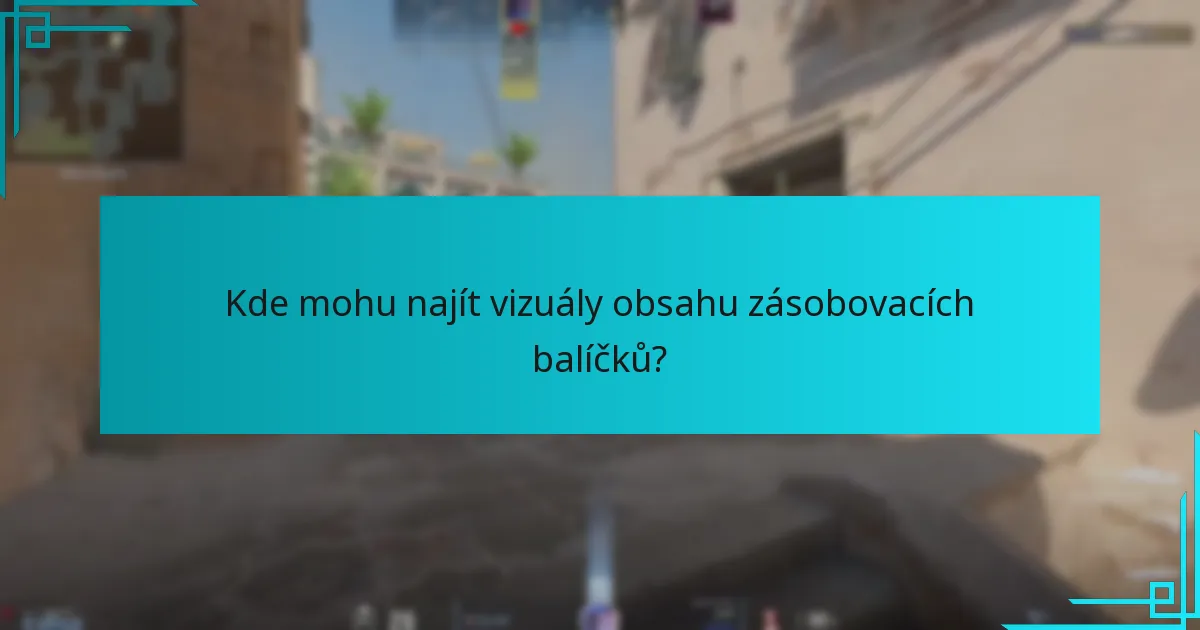Kde mohu najít vizuály obsahu zásobovacích balíčků?
